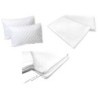 Set di 2 Federe Trapuntate Bianche con Zip per Copriguanciale e Copricuscino - M