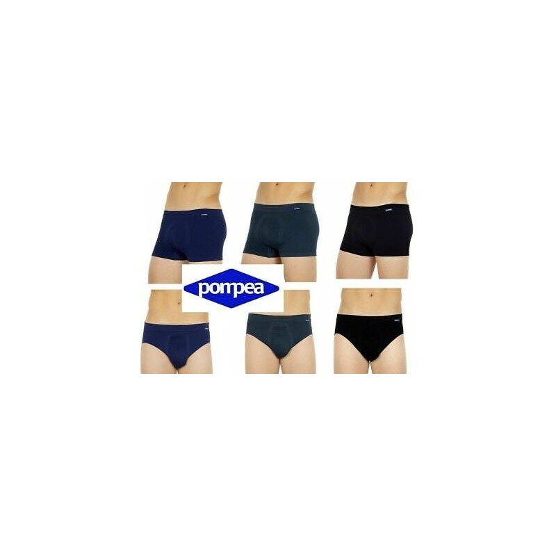 Boxer o Slip in Microfibra Pompea Intimo Uomo - Taglia S/M L/XL - Pack 4 pezzi-P