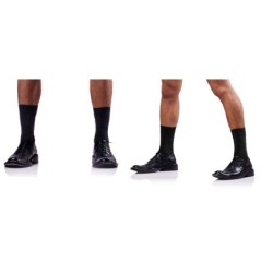 5 Paia Calze Uomo corta El-charro Nera Morbido Cotone Calzino classico tinta uni