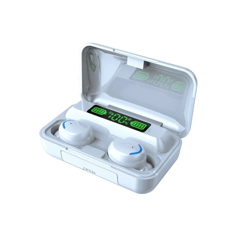 Auricolari Wireless Bluetooth LED display impermeabile HD cuffie power bank.