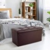 POUF DIVANO CONTENITORE PUFF PANCA BAULE CASSAPANCA ECOPELLE POGGIAPIEDI POLTRON