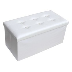 POUF DIVANO CONTENITORE PUFF PANCA BAULE CASSAPANCA ECOPELLE POGGIAPIEDI POLTRON