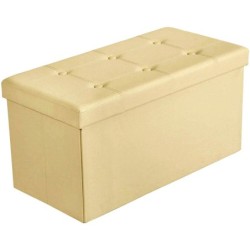 POUF DIVANO CONTENITORE PUFF PANCA BAULE CASSAPANCA ECOPELLE POGGIAPIEDI POLTRON