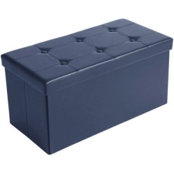 POUF DIVANO CONTENITORE PUFF PANCA BAULE CASSAPANCA ECOPELLE POGGIAPIEDI POLTRON