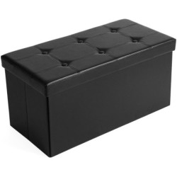 POUF DIVANO CONTENITORE PUFF PANCA BAULE CASSAPANCA ECOPELLE POGGIAPIEDI POLTRON