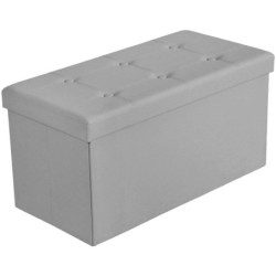 POUF DIVANO CONTENITORE PUFF PANCA BAULE CASSAPANCA ECOPELLE POGGIAPIEDI POLTRON