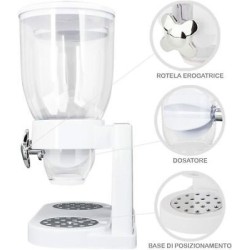 Dosatore Dispenser a Manopola per Alimenti in Plastica Infrangibile e Durevole -