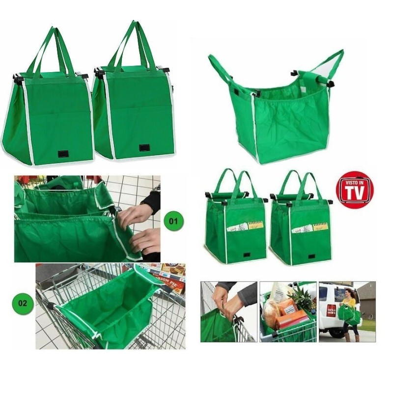 BORSE SPESA RIUTILIZZABILI GRAP AND GO IN TESSUTO VISTO IN TV SACCO SPESA - Made