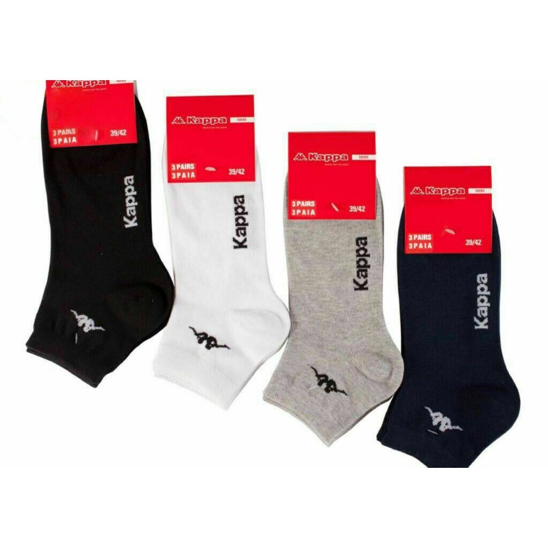 PACK 6 PAIA DI CALZE ROBE DI KAPPA CALZINI ALLA CAVIGLIA UOMO/DONNA IN COTONE